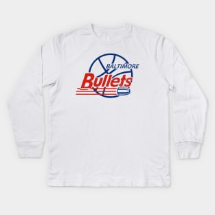Defunct - Baltimore Bullets Kids Long Sleeve T-Shirt
